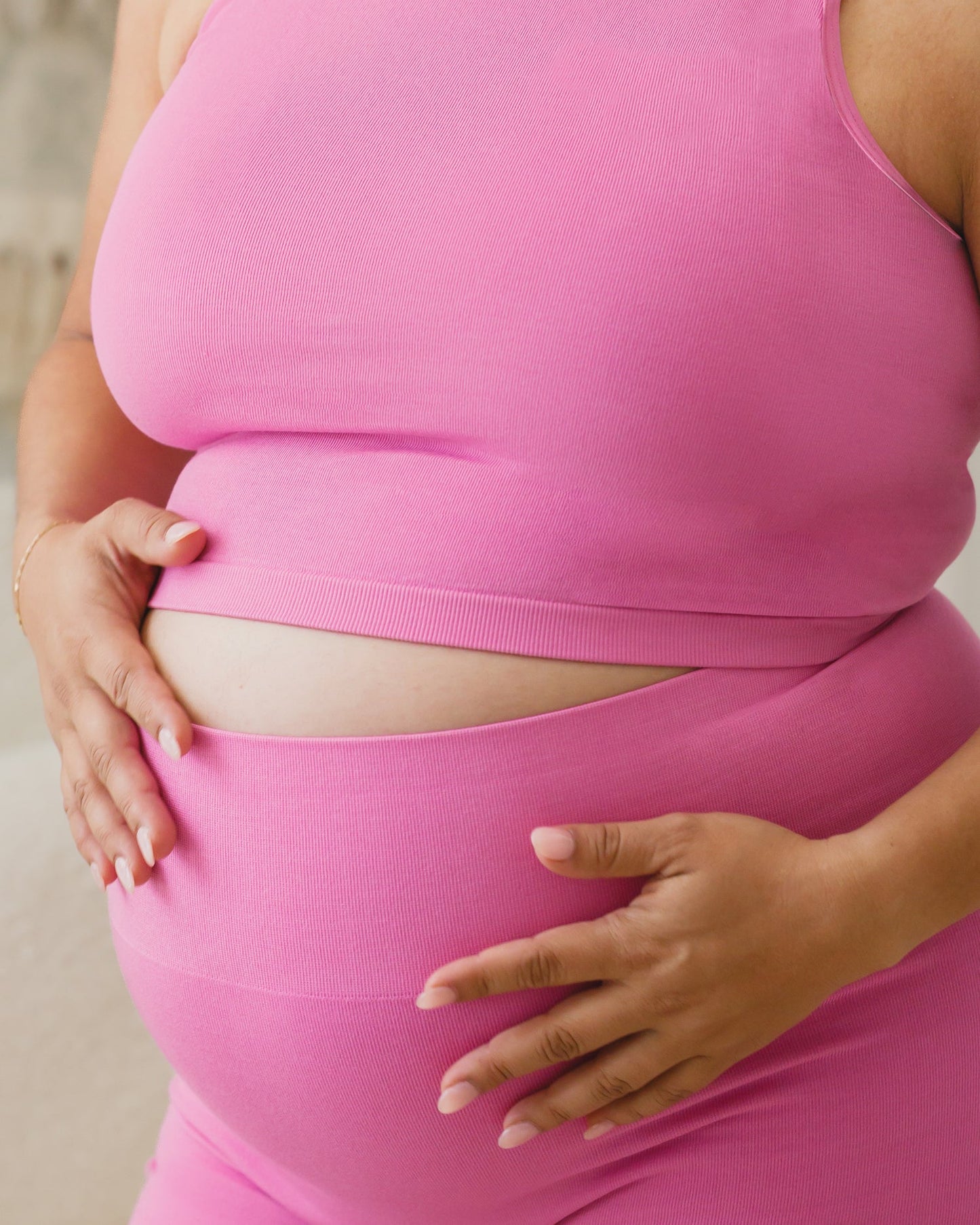 Sublime® Bamboo Maternity & Postpartum Bike Short | Soft Fuchsia