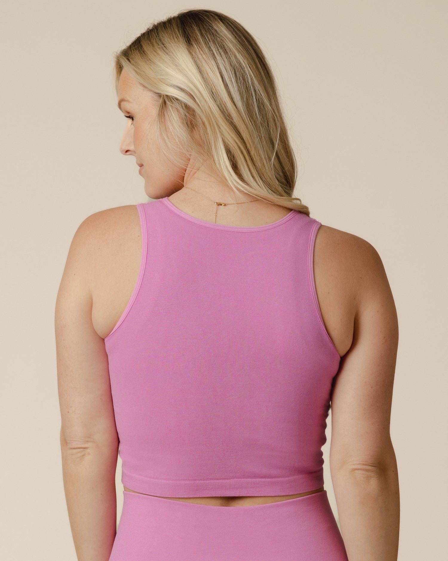 Sublime® Bamboo Maternity & Nursing Longline Bra Top | Soft Fuchsia