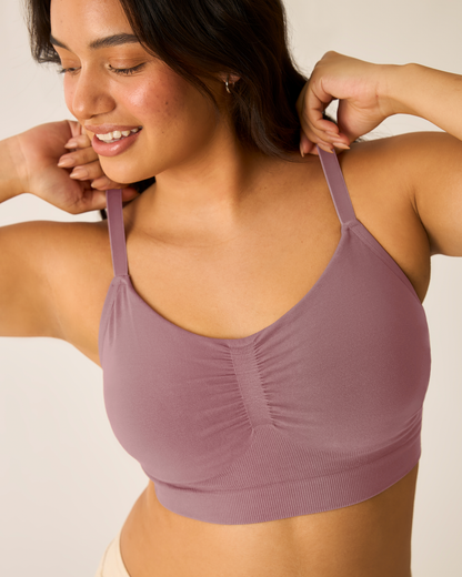 Sublime® Pumping Sleep Bra Two-Pack | Oatmeal Heather & Twilight
