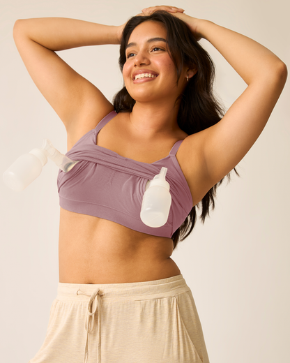 Sublime® Pumping Sleep Bra Two-Pack | Oatmeal Heather & Twilight