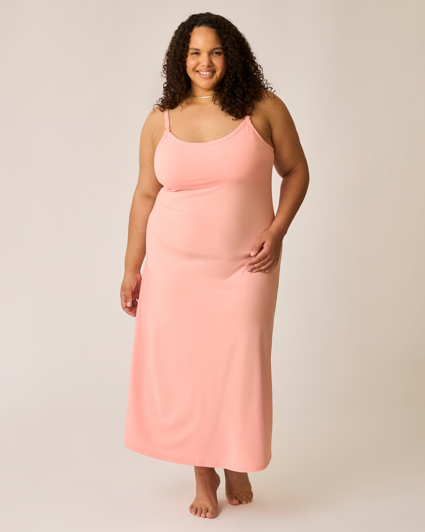 The Sunday Maternity & Nursing Lounge Dress | Sunset Pink