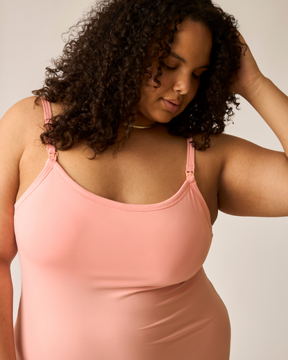 The Sunday Maternity & Nursing Lounge Dress | Sunset Pink