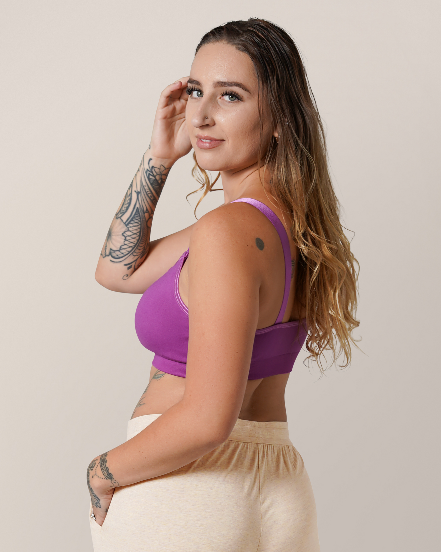Tatum Seamless Maternity & Nursing Bralette | Orchid