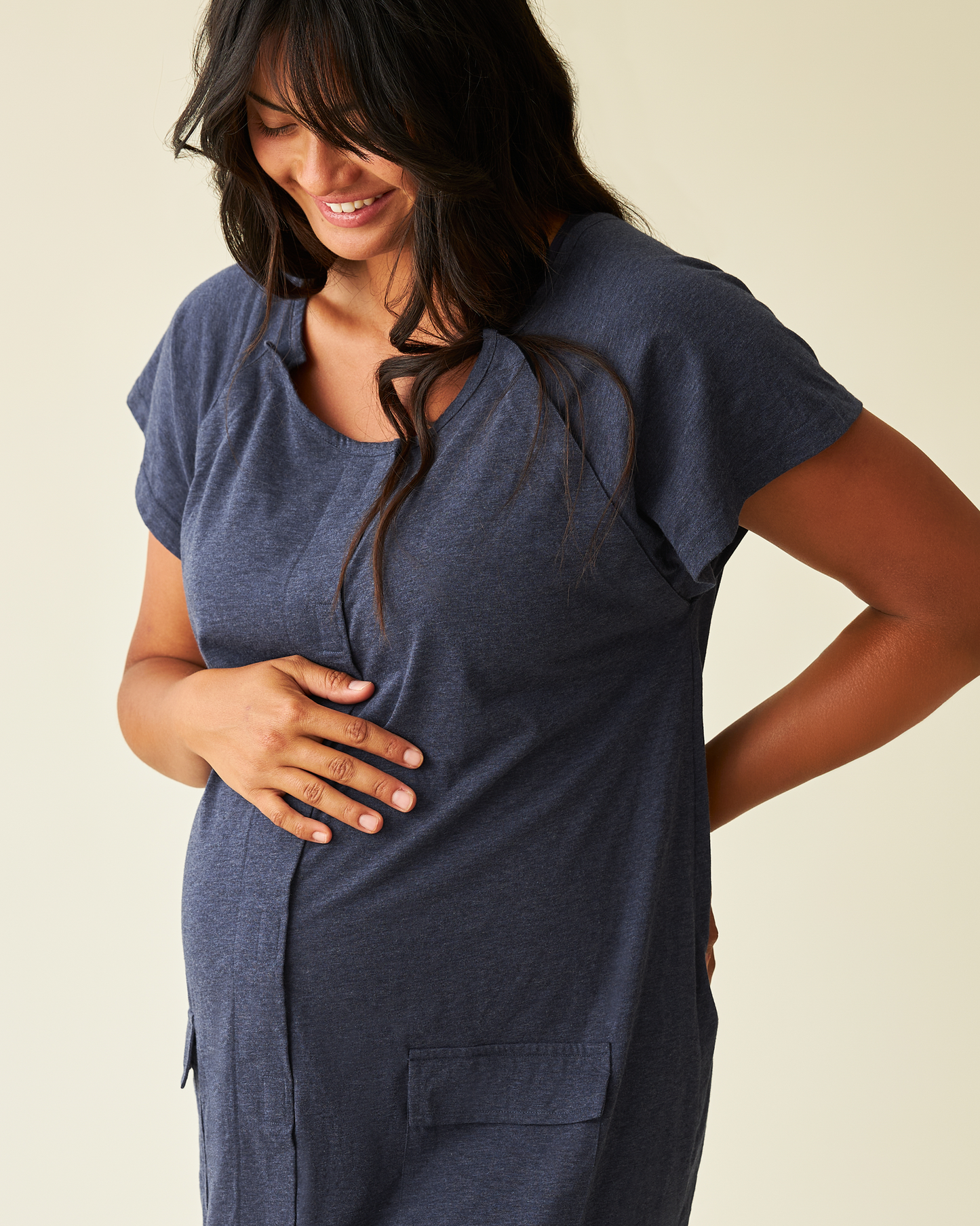 Universal Labor & Delivery Gown | Navy Heather