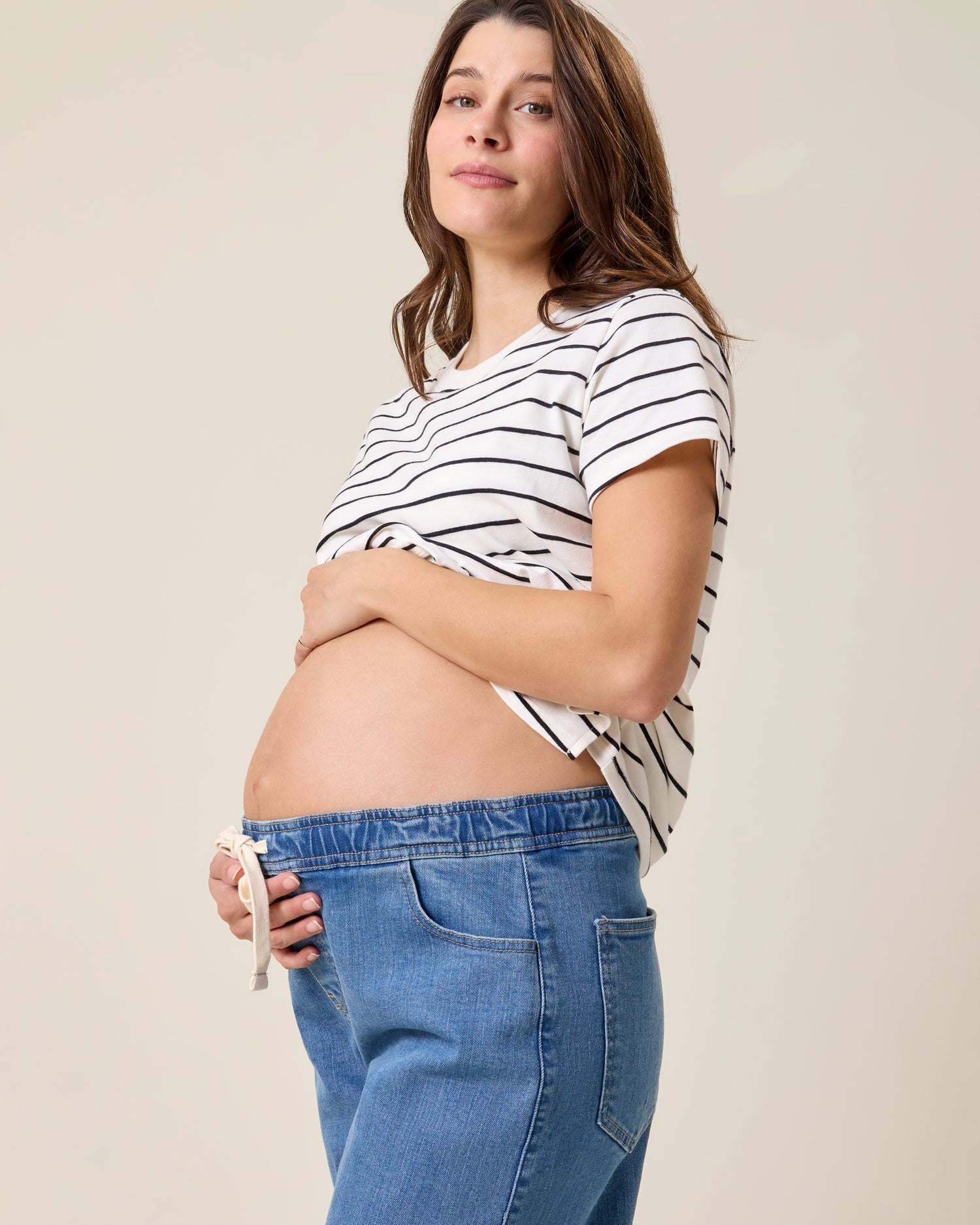 Wide Leg Maternity & Postpartum Jean | Medium Wash