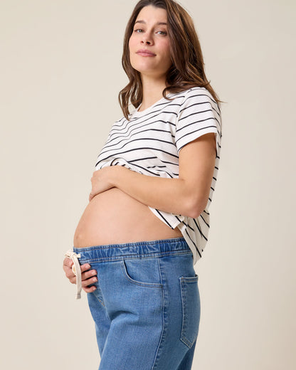 Wide Leg Maternity & Postpartum Jean | Medium Wash