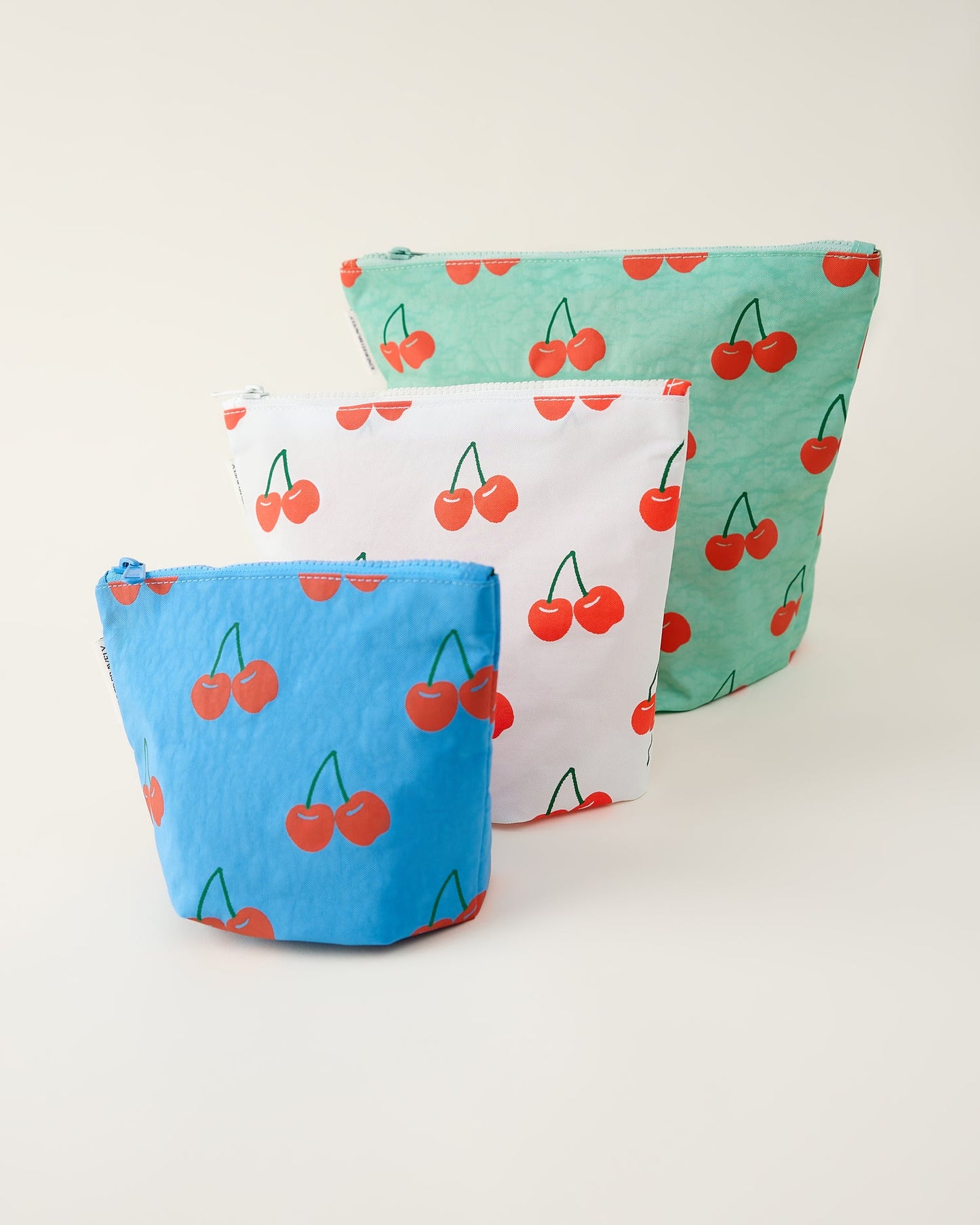 Zipper Pouch Three-Piece Set | Cherries
