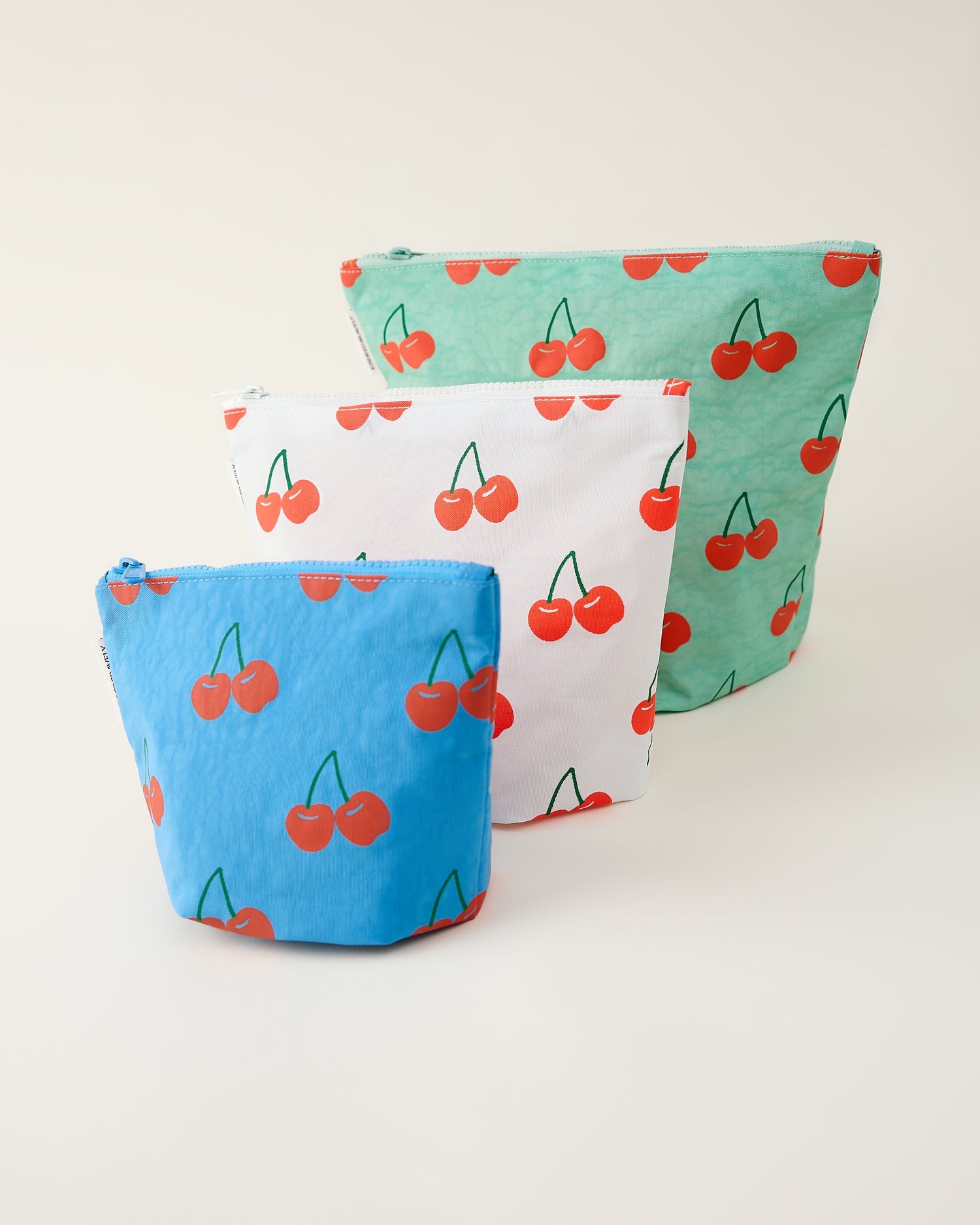 Zipper Pouch Three-Piece Set | Cherries