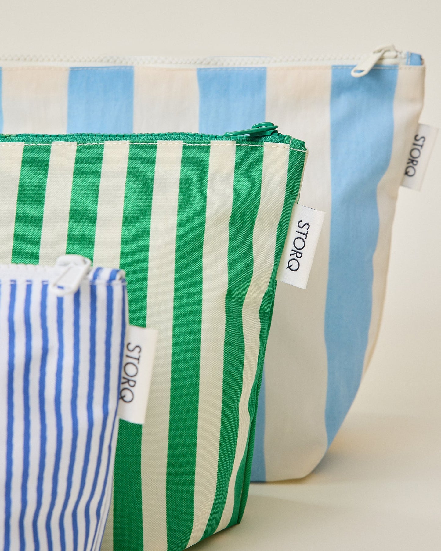 Zipper Pouch Three-Piece Set | Stripe