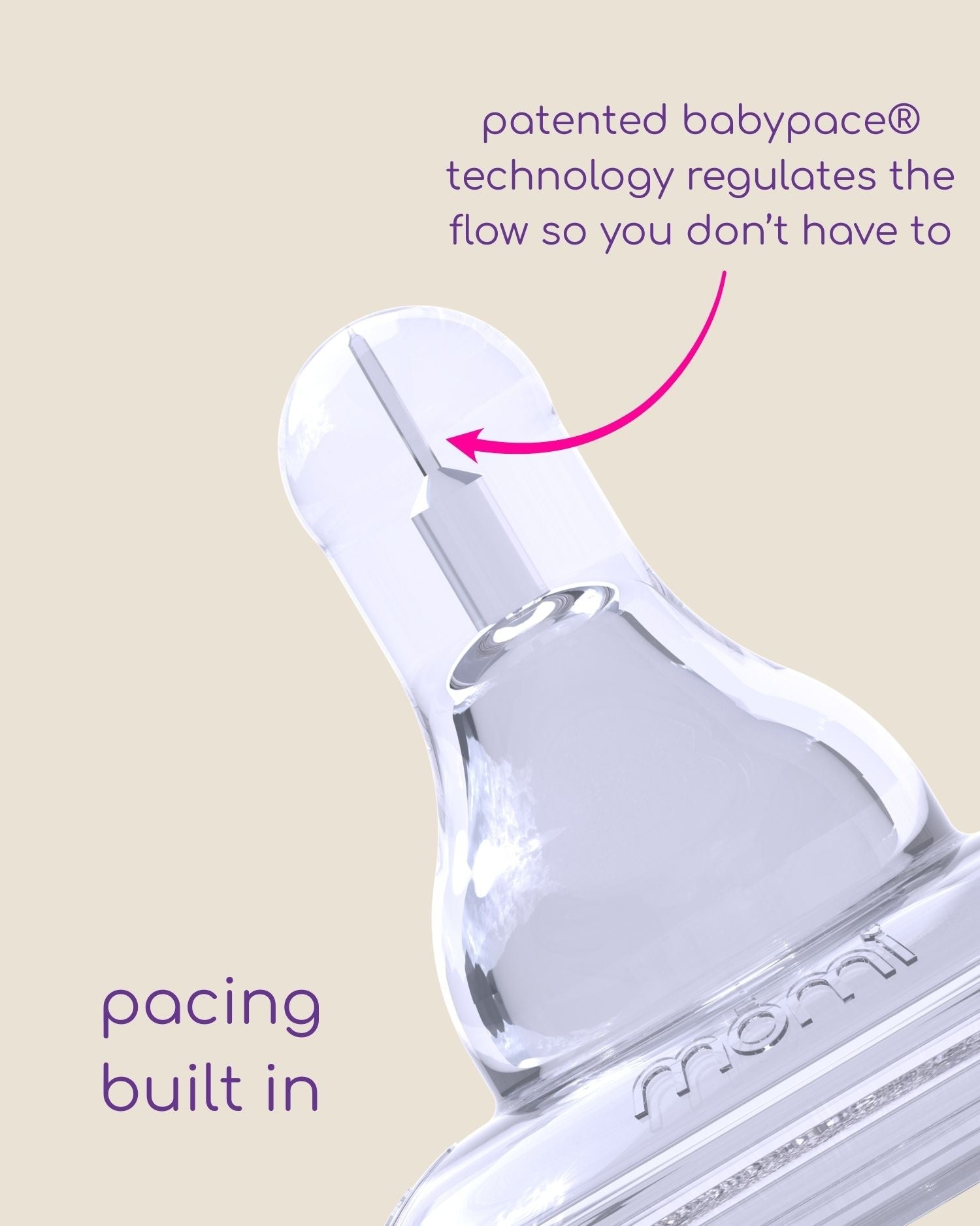 mōmi - breast-like bottle 2-sets, 10oz plastic